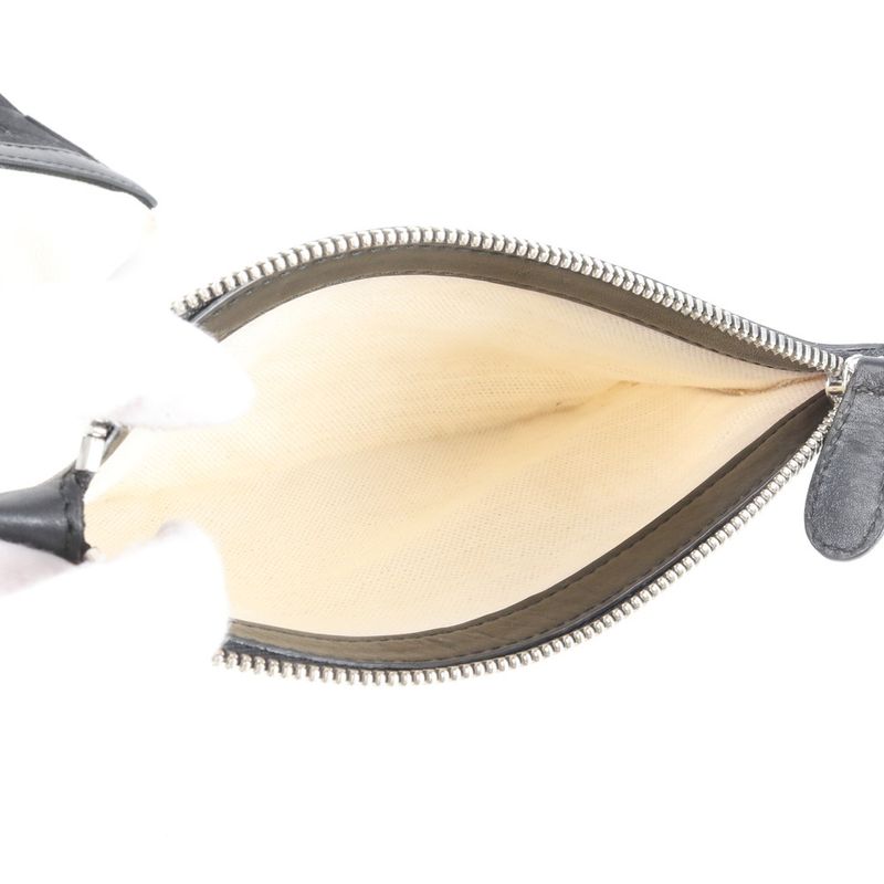 Balenciaga Navy Cabas S 339933 Leather Canvas Tote Bag Shoulder Hand Women's