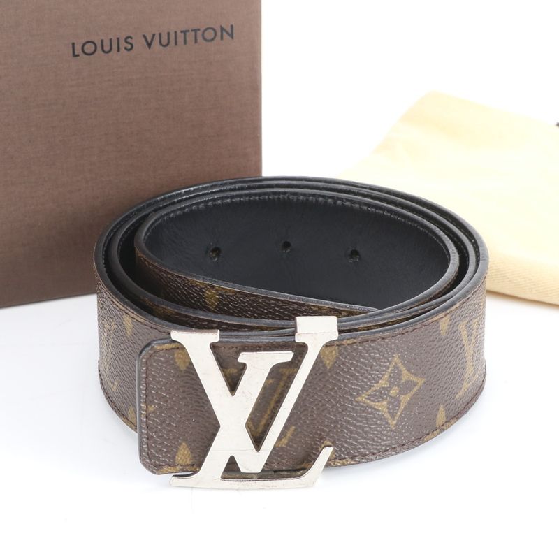Louis Vuitton Monogram Santure LV Initiall Reversible Leather Belt M9821 Men's