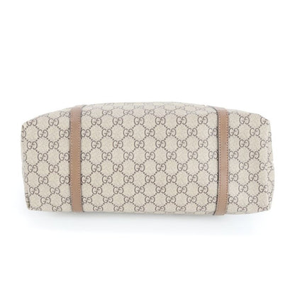 Gucci GG Supreme 309613 Leather Tote Bag Shoulder Hand Brown A4 Ladies REM