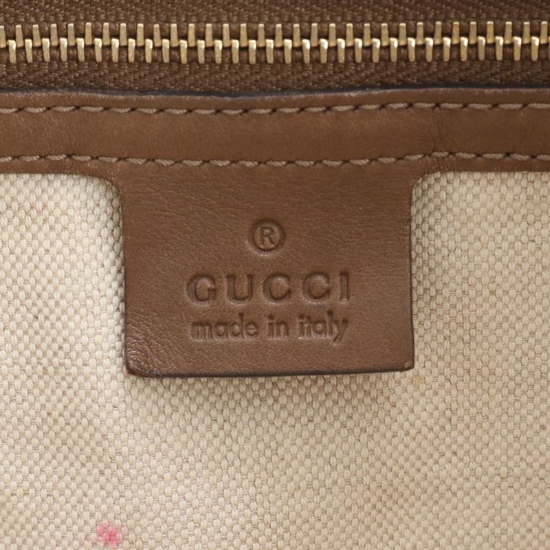 Gucci GG Supreme 309613 Leather Tote Bag Shoulder Hand Brown A4 Ladies REM