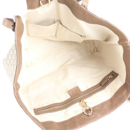 Gucci GG Supreme 309613 Leather Tote Bag Shoulder Hand Brown A4 Ladies REM
