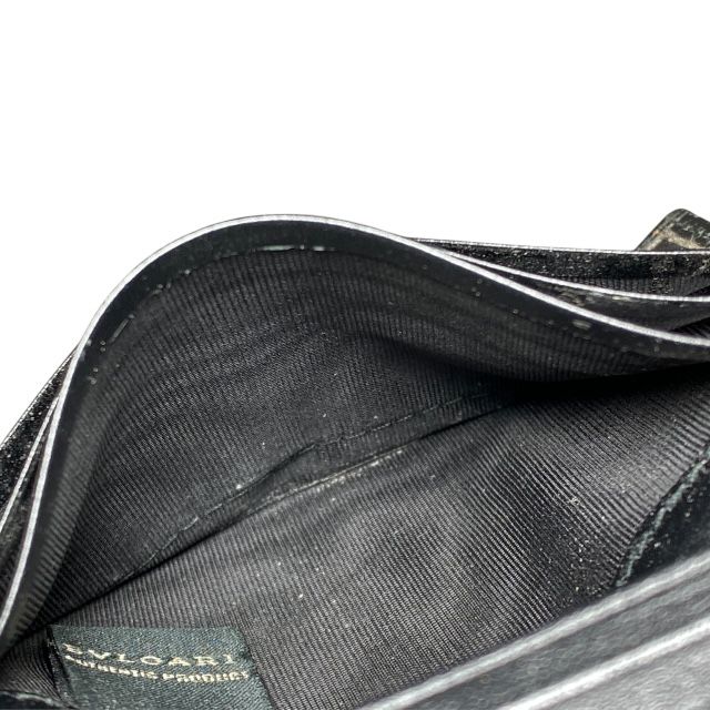 Bulgari 284224 Serpenti Fold Card Case Pass Case Business Card Holder Logo Navy