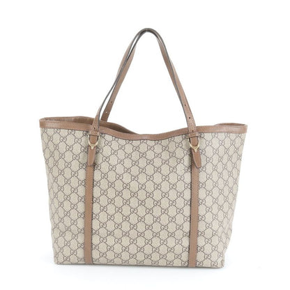 Gucci GG Supreme 309613 Leather Tote Bag Shoulder Hand Brown A4 Ladies REM