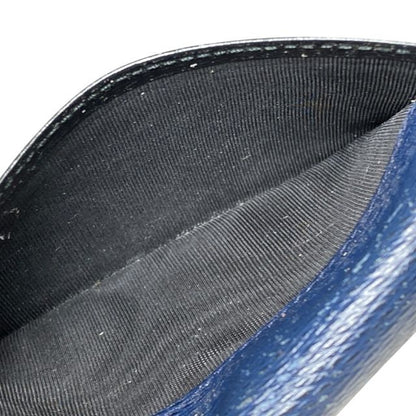 Bulgari 284224 Serpenti Fold Card Case Pass Case Business Card Holder Logo Navy