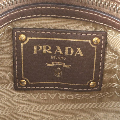 Prada Logo Jacquard Leather Canvas Shoulder Bag Crossbody Hand Genuine Leather