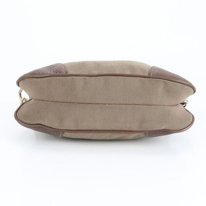 Prada Logo Jacquard Leather Canvas Shoulder Bag Crossbody Hand Genuine Leather