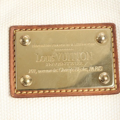 Louis Vuitton Antigua Cabas MM Ecru Leather Tote Bag Shoulder Hand Women's REM