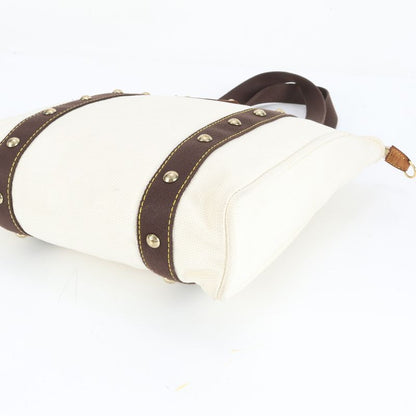 Louis Vuitton Antigua Cabas MM Ecru Leather Tote Bag Shoulder Hand Women's REM