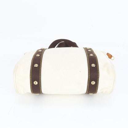 Louis Vuitton Antigua Cabas MM Ecru Leather Tote Bag Shoulder Hand Women's REM