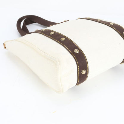 Louis Vuitton Antigua Cabas MM Ecru Leather Tote Bag Shoulder Hand Women's REM