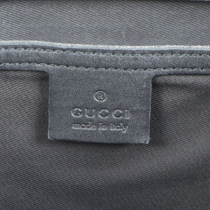 Gucci GG Canvas 197953 Leather Tote Bag Shoulder Hand Genuine Leather Black A4