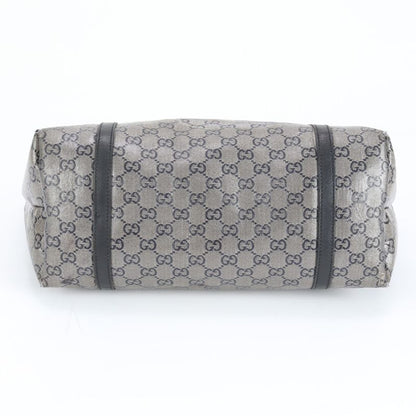 Gucci GG Canvas 197953 Leather Tote Bag Shoulder Hand Genuine Leather Black A4