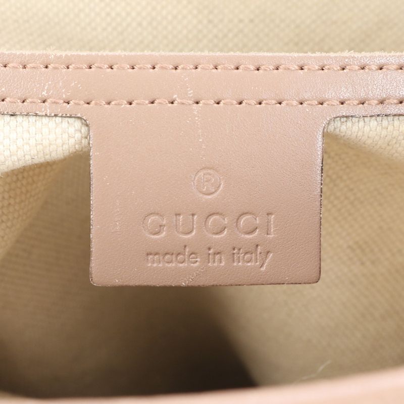 Gucci GG Supreme 211137 Leather Tote Bag Shoulder Hand Pink A4 Ladies REM Cz19-3