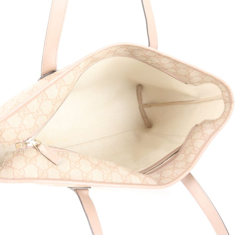 Gucci GG Supreme 211137 Leather Tote Bag Shoulder Hand Pink A4 Ladies REM Cz19-3