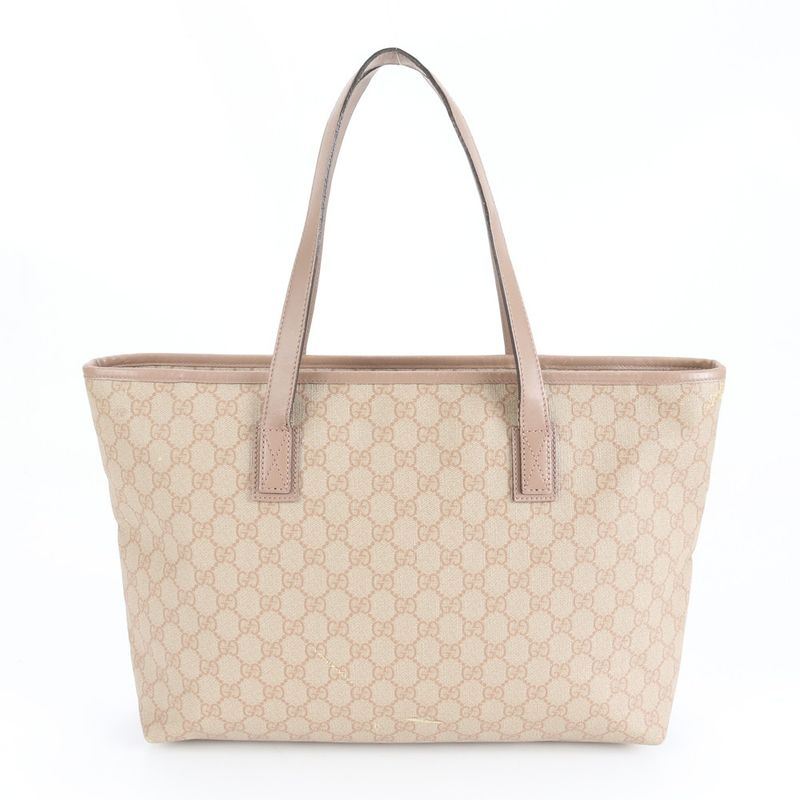 Gucci GG Supreme 211137 Leather Tote Bag Shoulder Hand Pink A4 Ladies REM Cz19-3