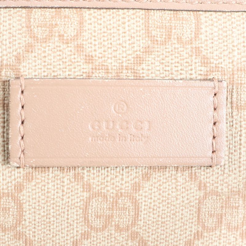 Gucci GG Supreme 211137 Leather Tote Bag Shoulder Hand Pink A4 Ladies REM Cz19-3