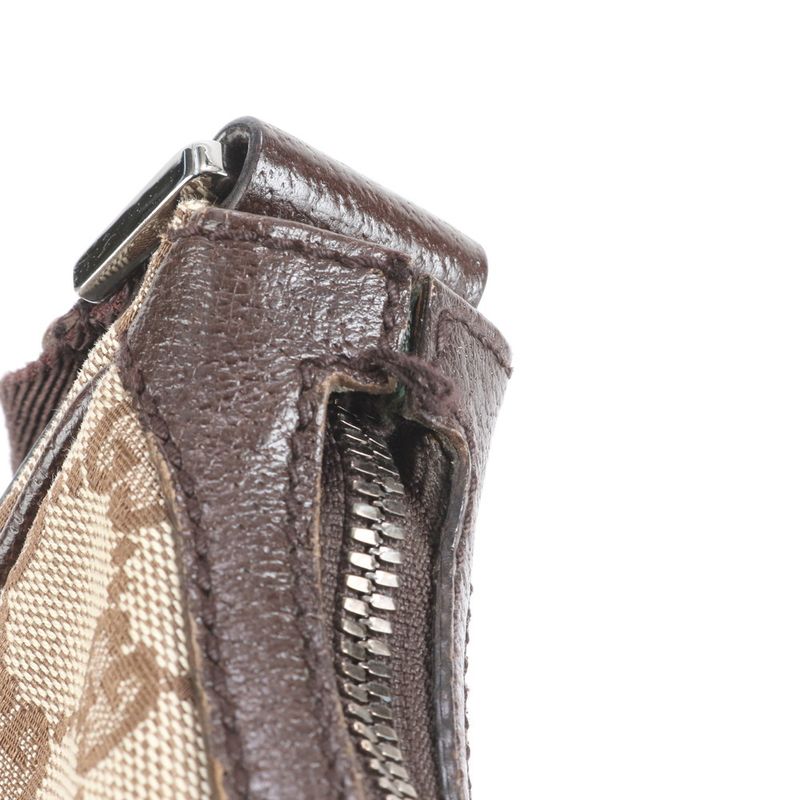 Gucci GG Canvas 114272 Leather Shoulder Bag Crossbody Messenger Genuine Leather