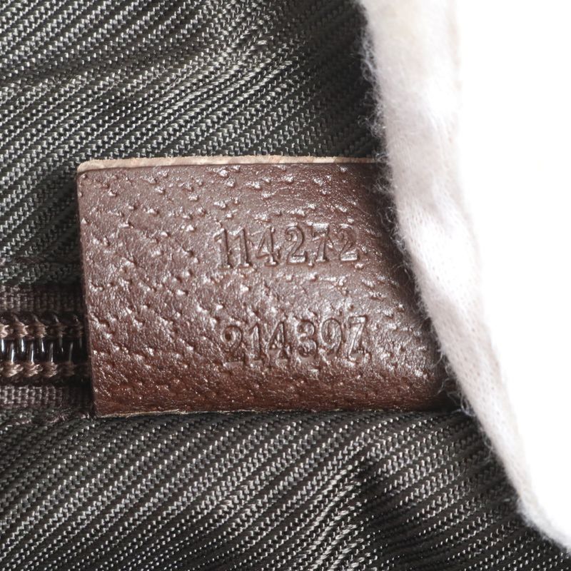 Gucci GG Canvas 114272 Leather Shoulder Bag Crossbody Messenger Genuine Leather