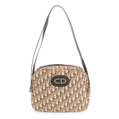 Vintage Christian Dior Trotter Leather Shoulder Bag Shoulder Brown Women's REM