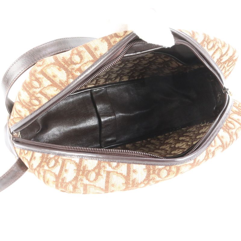 Vintage Christian Dior Trotter Leather Shoulder Bag Shoulder Brown Women's REM