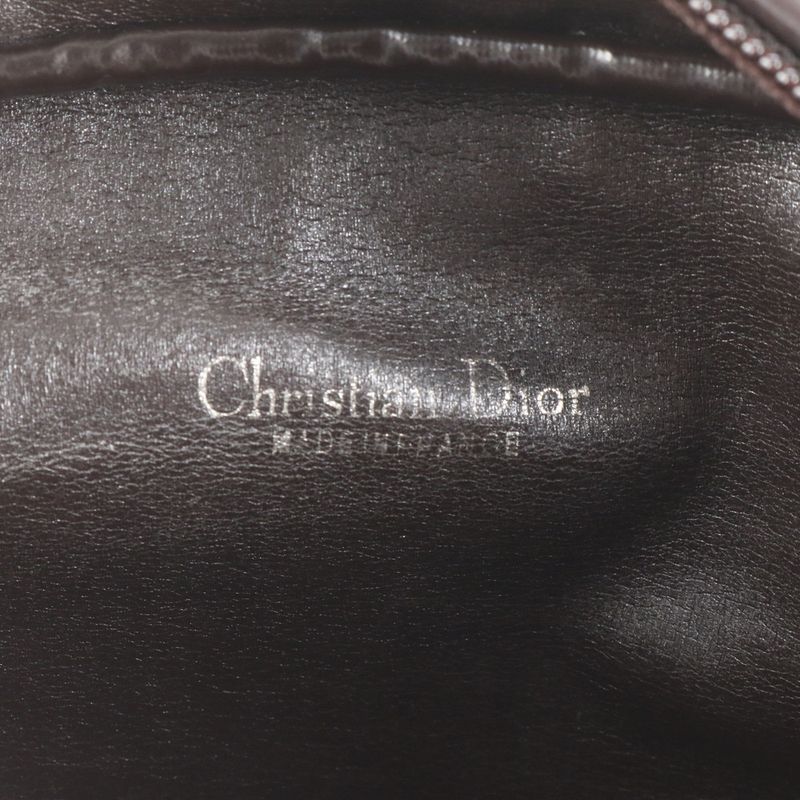 Vintage Christian Dior Trotter Leather Shoulder Bag Shoulder Brown Women's REM