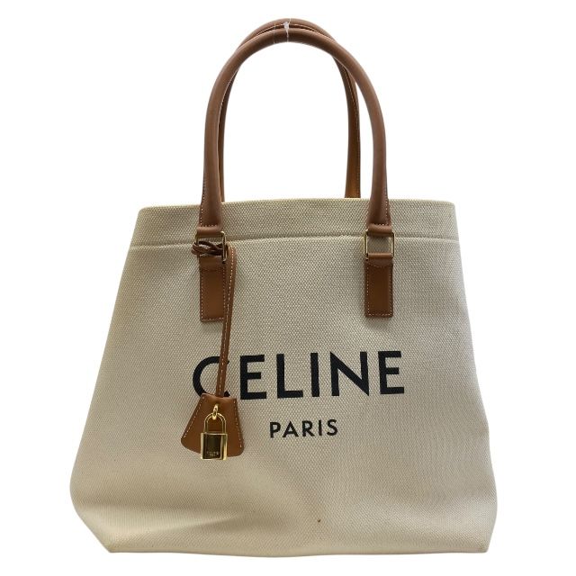 Celine S-sl5119 Horizontal Cabas Handbag Tote Bag Logo Large Canvas Leather