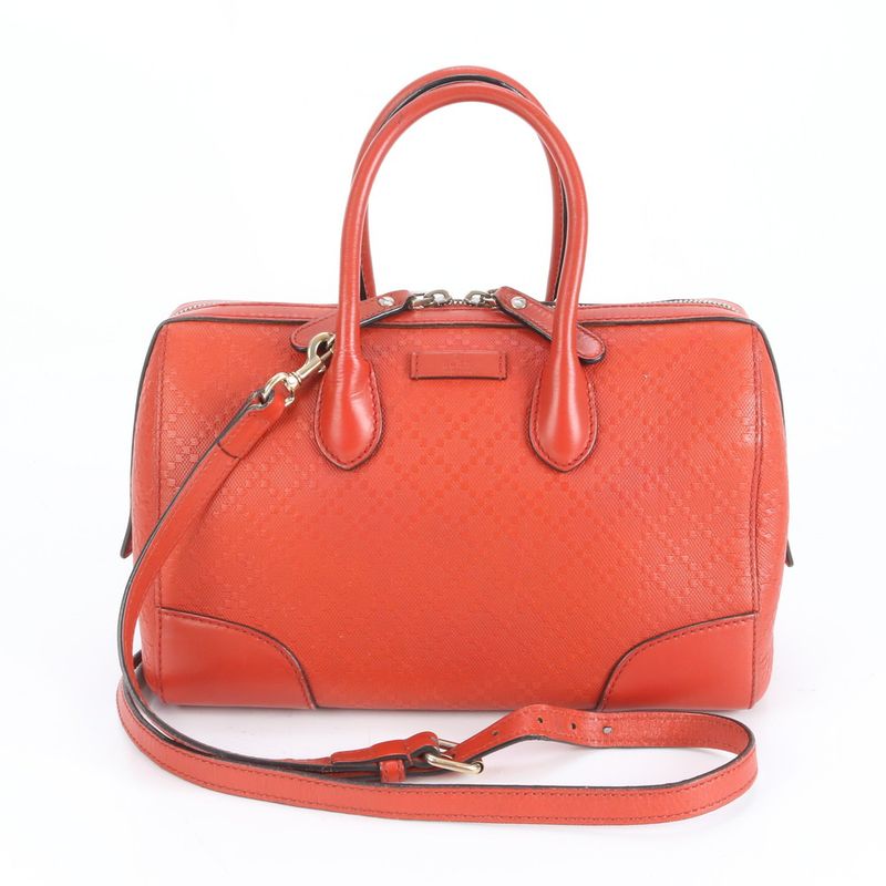 Gucci Diamante Mini Boston 354227 Leather 2WAY Shoulder Bag Crossbody Hand