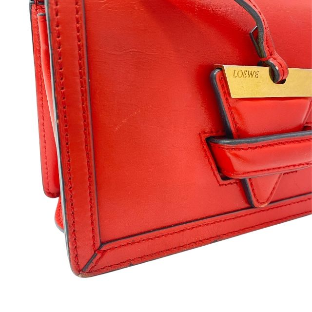 Loewe Barcelona Shoulder Bag Crossbody Bag Shoulder Crossbody Logo Leather Red