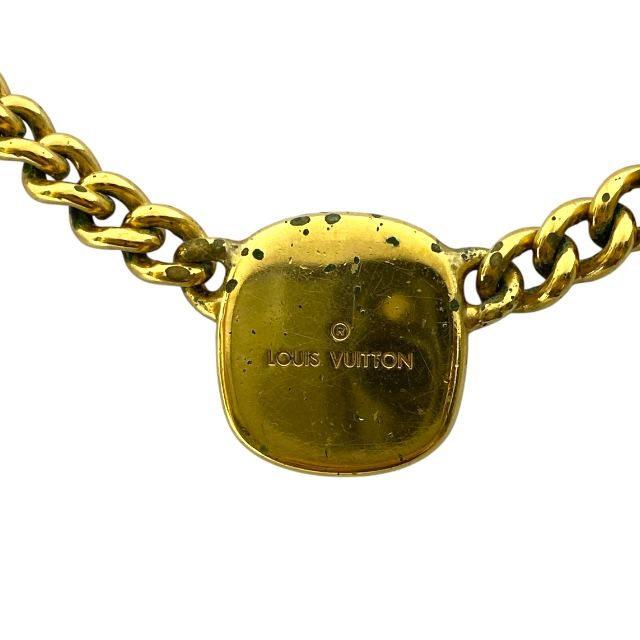 Louis Vuitton M61090 ID LV Necklace Jewelry Chain Silver Gold Metal GP Louis
