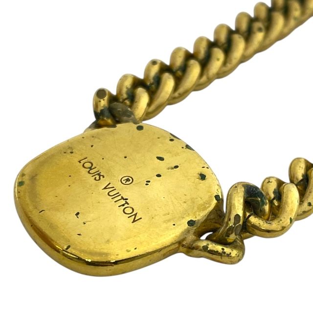 Louis Vuitton M61090 ID LV Necklace Jewelry Chain Silver Gold Metal GP Louis