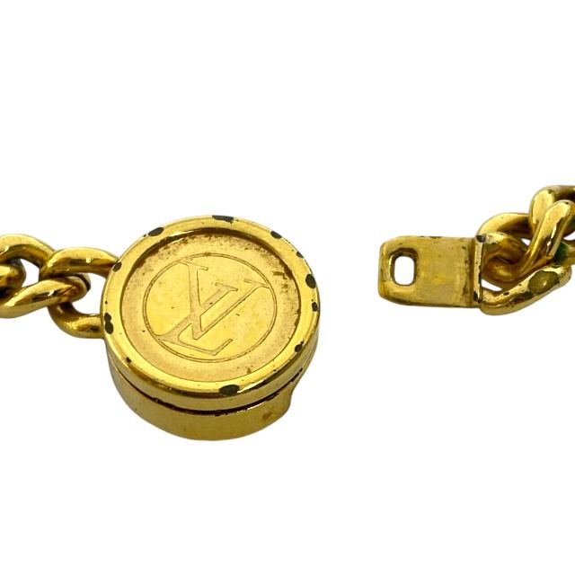 Louis Vuitton M61090 ID LV Necklace Jewelry Chain Silver Gold Metal GP Louis