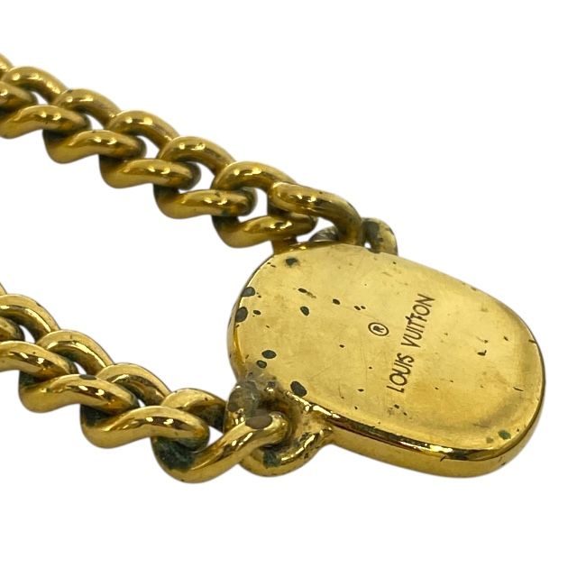 Louis Vuitton M61090 ID LV Necklace Jewelry Chain Silver Gold Metal GP Louis