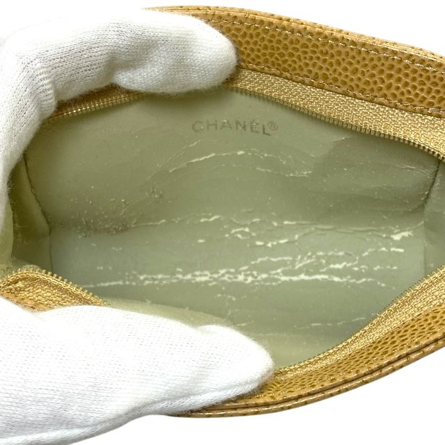 Chanel Coco Mark Pouch Small Pouch Mini Multi Pouch Cosmetic Pouch Caviar Skin