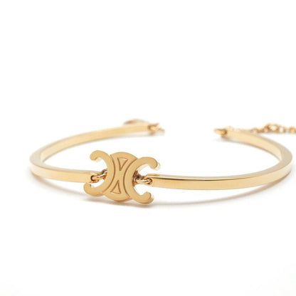 Celine Bracelet Bangle Cuff Gold Articulated Triomphe