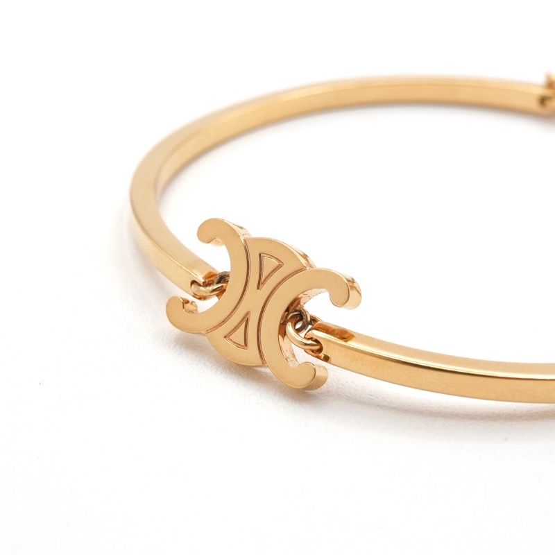 Celine Bracelet Bangle Cuff Gold Articulated Triomphe