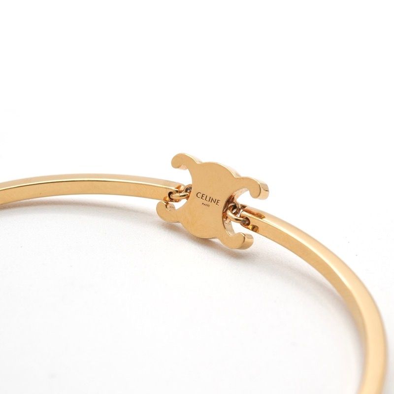 Celine Bracelet Bangle Cuff Gold Articulated Triomphe