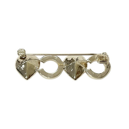 Chanel Brooch Corsage Gold Logo Bijou Heart
