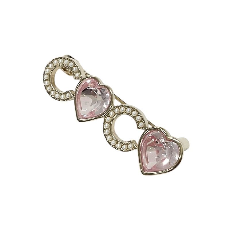 Chanel Brooch Corsage Gold Logo Bijou Heart