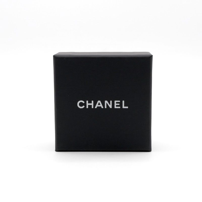 Chanel Earrings Earring Gold Coco Mark Square Rhinestone