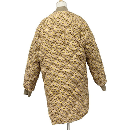 Hermes Outer Beige Brown Yellow Down Reversible With Belt