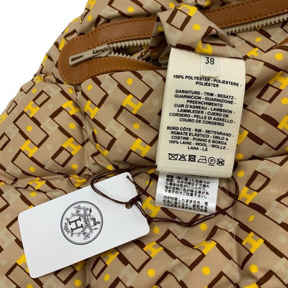 Hermes Outer Beige Brown Yellow Down Reversible With Belt
