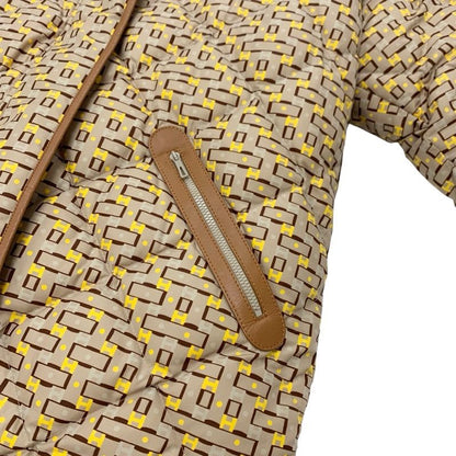 Hermes Outer Beige Brown Yellow Down Reversible With Belt