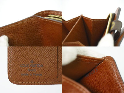 Authentic Louis Vuitton LV Compact Zip Monogram Fold Wallet Brown M61667