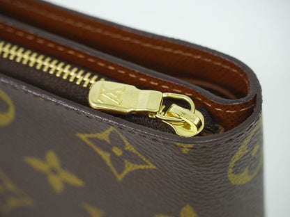 Authentic Louis Vuitton LV Compact Zip Monogram Fold Wallet Brown M61667