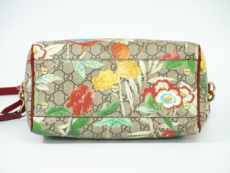 Authentic Gucci Tian GG Supreme 2WAY Shoulder Bag Mini Boston Bag Pochette