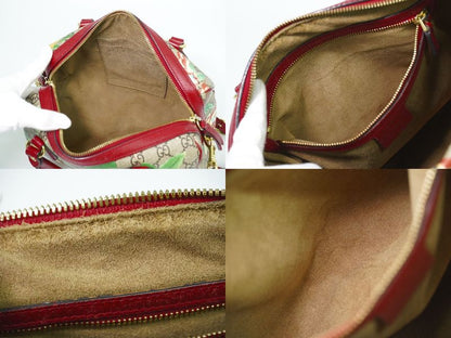 Authentic Gucci Tian GG Supreme 2WAY Shoulder Bag Mini Boston Bag Pochette