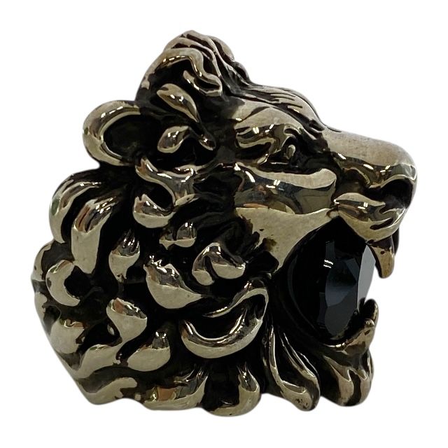 Gucci 402763 Lion's Head Ring Accessories GP Silver [size 13] Gucci Unisex