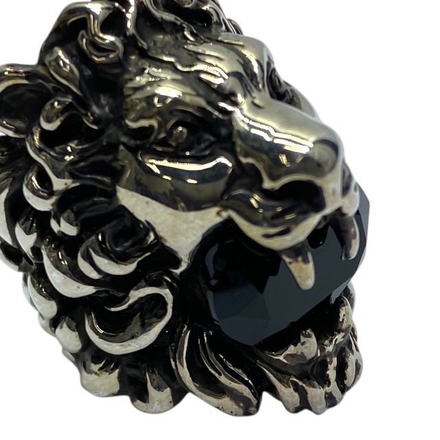 Gucci 402763 Lion's Head Ring Accessories GP Silver [size 13] Gucci Unisex