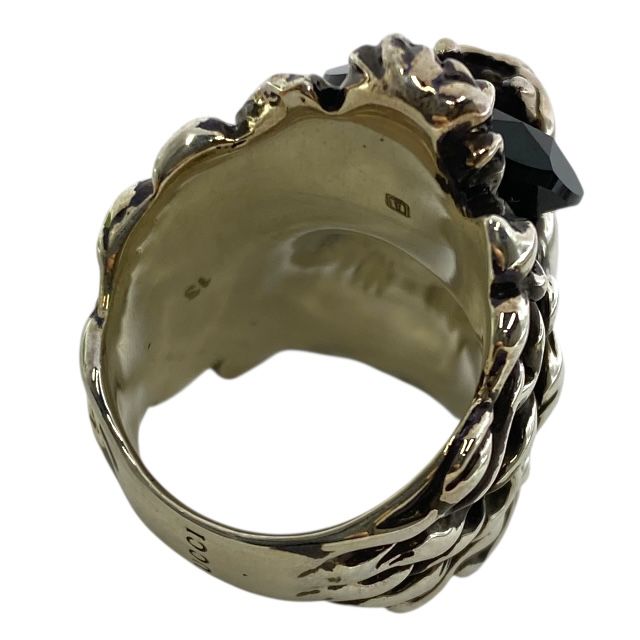 Gucci 402763 Lion's Head Ring Accessories GP Silver [size 13] Gucci Unisex