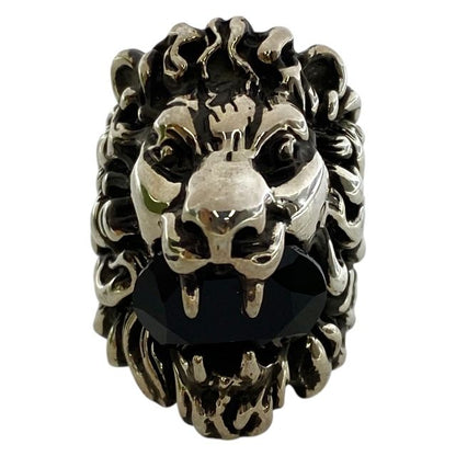 Gucci 402763 Lion's Head Ring Accessories GP Silver [size 13] Gucci Unisex
